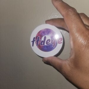 tfdeye Logo Button Pin - Purple Gradient